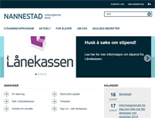 Tablet Screenshot of nannestad.vgs.no